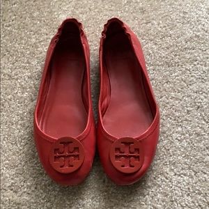 Red Tori Burch Minnie Ballet Flats